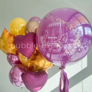 Композиция из воздушных шаров на 1 сентября с Дабл Стаффом