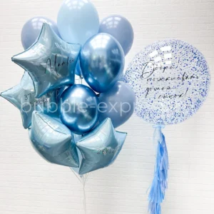 Композиция на выписку из роддома для мальчика с deco bubble